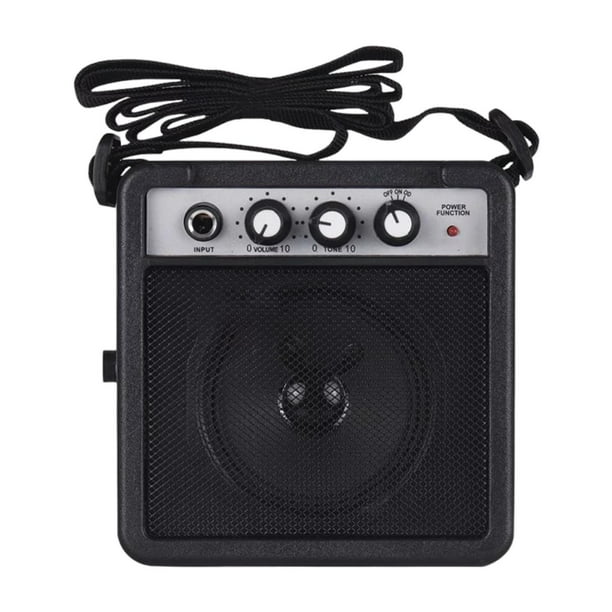 Mini amplificador de guitarra ligero de 5 W, amplificador de guitarra eléctrica, altavoz portátil para guitarra. negro