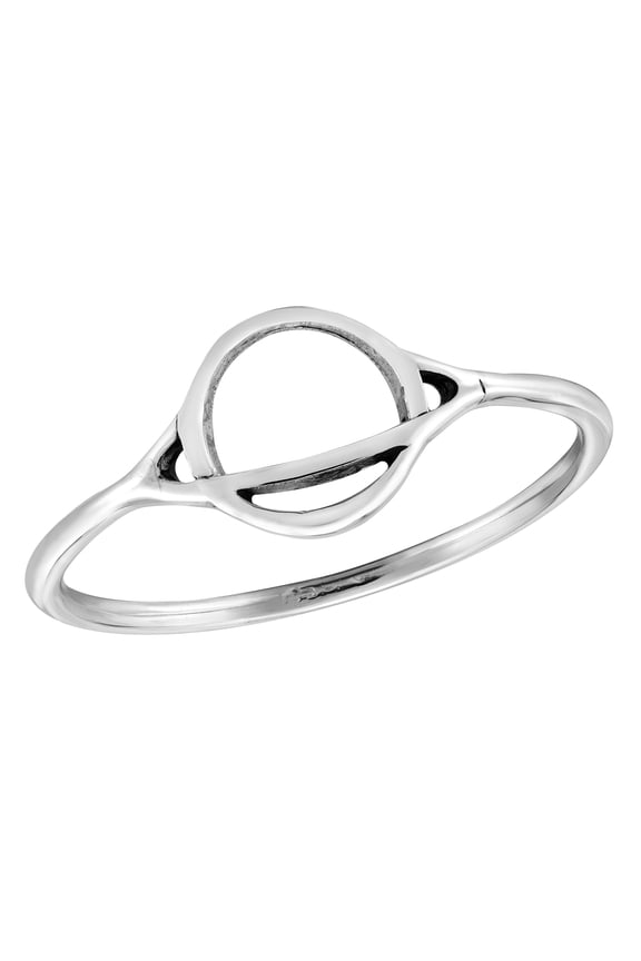 Space-Chic Galaxy Planet Saturn Sterling Silver Band Ring-8