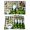 Green Black, variant on St. Patrick's Day Placemats Set of 8, Green Gnomes Shamrock Gold Coin Wood Grain Placemats for Dining Table, Place Mats for Kitchen Tabletop, Waterproof Wipeable Dining Table Mats Set
