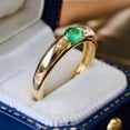 thumbnail image 3 of Unique Genuine Emerald Ring 14k Solid Gold Ring Oval Cut Stone Wedding Ring Natural Emerald Ring Gift For Her, 3 of 5