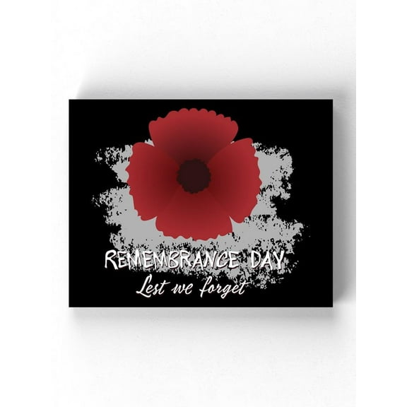 Remembrance Day Poppy On Brush Wrapped Canvas -Image by Shutterstock,