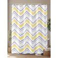 thumbnail image 4 of Shower Curtains Simple Chevron Bath Curtain Geometric Stripe Waterproof Bathroom Shower Curtain Set with Hooks Decoration 72 x 72 Inches, 4 of 7