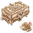 thumbnail image 1 of Wooden Puzzle Kit DIY Hollow Treasure Box Wooden Model Building Kit Jewelry Box, 1 of 10