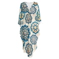 thumbnail image 4 of Xoenoiee Boho Mandala Print Swimsuit Cover Up Plus Size Caftans Beach Cover Up Maxi Beach Dress Vneck Batwing Sleeve Kaftan Dresses for Women, 4 of 7