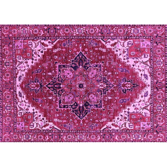 Ahgly Company Indoor Rectangle Persian Pink Traditional Area Rugs, 4' x 6'