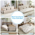 thumbnail image 6 of BALUS Futon Folding Sofa Bed, 4-in-1 Floor Couch with Foldable Mattress, Convertible sofa beds for Living Room, Corduroy, Beige, 6 of 9