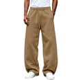 thumbnail image 3 of Sevevn Men's Y2K Barrel Wide Leg Sweatpants Elastic Drawstring Waist Side Strip Multi‑Occasion Daily Commute Wear, 3 of 5