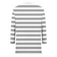 thumbnail image 7 of Makaor Fashion Tops for Women Trendy V Neck Shirts Striped 3/4 Sleeve Pullover Tees Casual Fall Fashion Outfits, 7 of 7