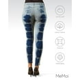 thumbnail image 6 of MeMoi Vintage 80's Style Acid Wash Jean Leggings - Womens - Female, 6 of 7
