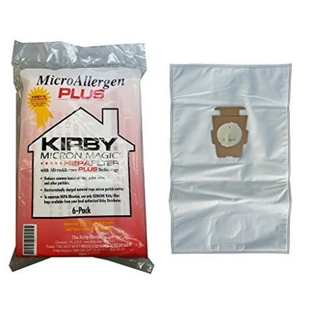 Kirby Micron Magic Micro Allergen Plus HEPA Vacuum Filter Bags Package of 6 (Best Filler For Magic Bag)