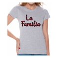 thumbnail image 1 of Awkward Styles Ugly Xmas Shirts for Women Christmas La Familia Plaid T-Shirt, 1 of 4