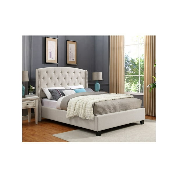 Contemporary Style 1pc Queen Size Master Bedroom Upholstered Button
