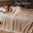 thumbnail image 2 of Dreamlab Manta Ligera con Textura Tipo Waffle – Colcha Suave, Ligera y Transpirable –Estilo Elegante Punto Gofre para Cama o Sofá –Ideal para Todas las Estaciones –Tamaño Matrimonial –Color Rosa Palo, 2 of 10