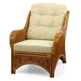 thumbnail image 3 of SK New Interiors Jam Lounge ArmChair ECO Natural Rattan Wicker Handmade Cream Cushions, Colonial Color, 3 of 5