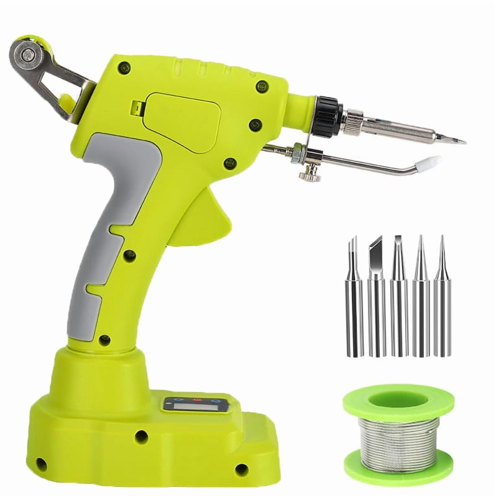 75W LED Digital Cordless Electric Soldering Iron Kit Electric Soldering Gun Home DIY Repair Tools for Ryo.bi 18V Lithium Battery