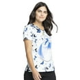 thumbnail image 5 of Tooniforms Scrubs Top For Women V-Neck Print TF626, 5 of 7
