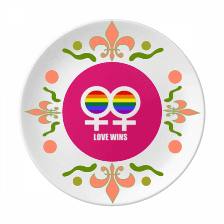 

Love All Along Wins Art Deco Fashion Flower Ceramics Plate Tableware Dinner Dish