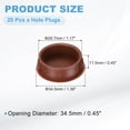 thumbnail image 2 of 20Pcs Red-Brown Hole Plugs, 30mm / 1.18" Plastic Snap in Locking Screw Hole Cover Flush Mount Panel Plugs for Chair / Table / Furniture Cabinet, 2 of 7