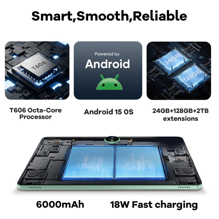 Jikocxn, Android 15 Tablet, 10.1 inch, 24GB RAM, 128GB ROM