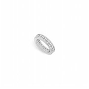 Fine Jewelry Vault UBAGSQ400CZ1603 CZ Eternity Band 4 CT Princess Cut AAA CZ Eternity Band in Sterling Silver 925