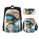 thumbnail image 1 of Easygdp Cute Sunflower Blue Duck Mochila para Niños y Niñas con Set de Caja de Almuerzo y Estuche para Lápices 3 en 1, Mochila Escolar Estampada para Adolescentes, 1 of 7