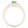 thumbnail image 4 of 1 ct Oval Cut Simulated Green Diamond Solitaire Engagement Ring for Women in 18K Rose Gold, 4 of 5