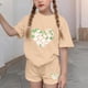 thumbnail image 5 of Vestido de manga corta para niños Día de San Patricio impreso de dos piezas Conjunto de cuello redondo con pantalones cortos, blusa de manga corta, 5 of 6