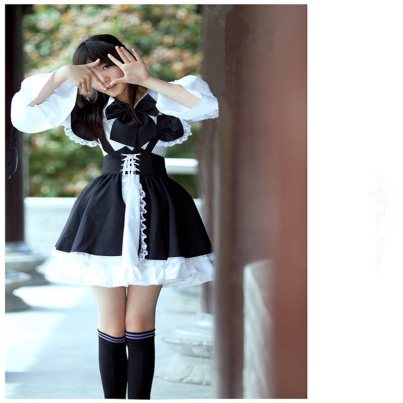 Two Piece Lolita Dress for Women Cold Shoulder Anime Sailor Uniform Wh –  YOMORIO