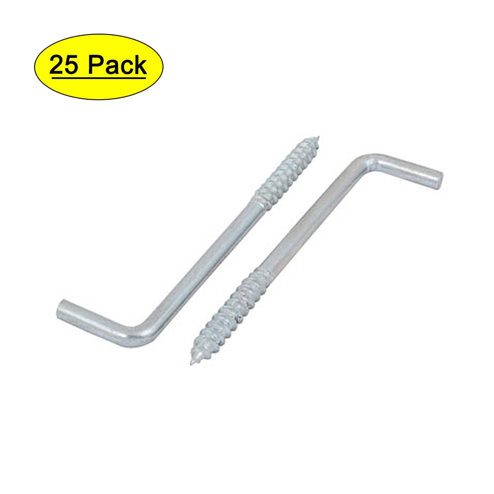80mm Length Carbon Steel Zinc Plated LShape Self Tapping Screws 25pcs