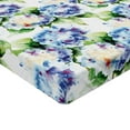 thumbnail image 4 of Ambesonne Springtime Fitted Sheet, Soft Tones Hydrangea Art, Twin XL Size, Green Blue and Purple, 4 of 5