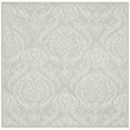 thumbnail image 2 of SAFAVIEH Bella Louella Abstract Wool Area Rug, Silver/Ivory, 6' x 6' Square, 2 of 11