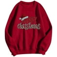 thumbnail image 5 of idosla Womens Christmas Sweatshirt Christmas Tree Graphic Long Sleeve Shirts Xmas Holiday Pullover Tops Blouse (Red, M), 5 of 5