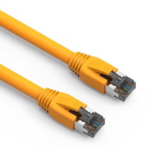 SF Cable Cat8 Shielded (S/FTP) Ethernet Cable, 5 feet - Yellow