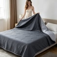 thumbnail image 4 of Summer Ice Silk Thin Blanket, Lightweight Breathable Cooling Throw, Machine Washable Soft Bedspread for Hot Sleepers, 4 of 5