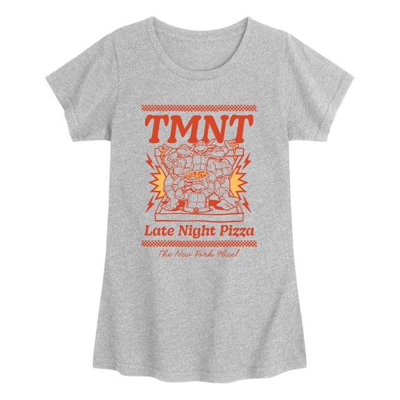 Teenage Mutant Ninja Turtles - Late Night Pizza - Youth Girls Fitted Short Sleeve T-Shirt
