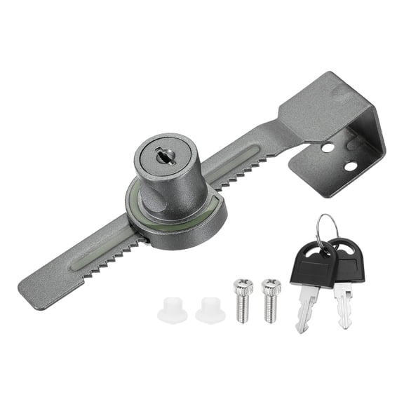 Uxcell 1" Sliding Glass Cabinet Lock No Drill Glass Luminous Door Lock Grey