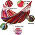 thumbnail image 5 of Comfortable canvas hammock chair durable indoor/outdoor swing seat for garden, patio, camping, home leisure, 5 of 8