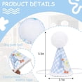 thumbnail image 3 of Gorro BASCT One Funny Goose Blue Gingham para niño en su primer cumpleaños, 3 of 9