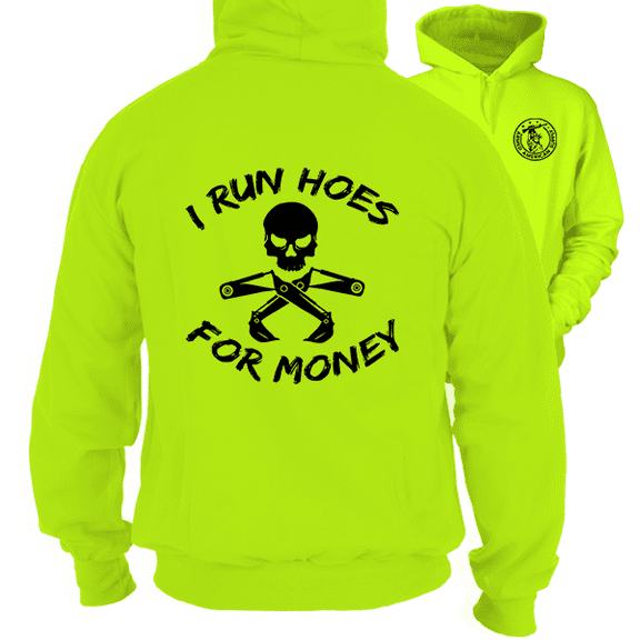 Run Hoes - Safety Yellow Hi Vis Hoodie