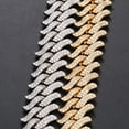 thumbnail image 3 of 14K Gold Thorn Cuban Chain Moissanite Bracelet, Luxurious Hip-Hop Style, Bling Gift for Him, 3 of 7