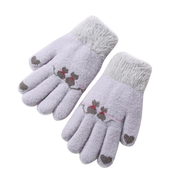 Women's Gloves Mittens Children Baby Boys Girls Winter Warm Skiing Gloves Kids Cartoon Fleece Knitted Full Finger Mittens Gloves,Women's Accessories Gloves Mittens