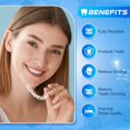 thumbnail image 4 of Canalón dental termoformable para bruxismo, 4 unidades, protectores bucales sin BPA, protector dental nocturno, antirechinamiento de dientes, protector dental de boxeo, 4 of 5
