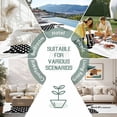 thumbnail image 5 of Outdoor Rug 3x5 ft Retro Waterproof Outdoor Patio Rug Mat Non Slip Outside Area Rugs Carpet for RV,Camping,Porch,Deck,Pool,Balconybackyard,Welcome Home Sign Polka Dot Rabbit Black White, 5 of 9