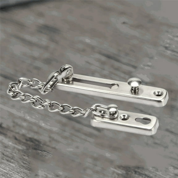 OUNONA Chain Door Lock Stainless Steel Security Door Chain Guard Latch Lock for Home Hotel (Silver)