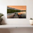 thumbnail image 2 of Elephant Stock Lake Ontario Dock At Sunset Wall Art - Horizontal Canvas Wall Art - Living Room Wall Decor - Nature Canvas - Orange And Gray Decor - 12" x 8", 2 of 8