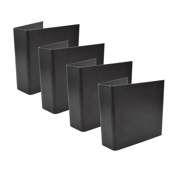 Djois® 2-Ring Black Media Binder for CD, Blu-Ray & DVD Storage Sleeves, 4-Pack