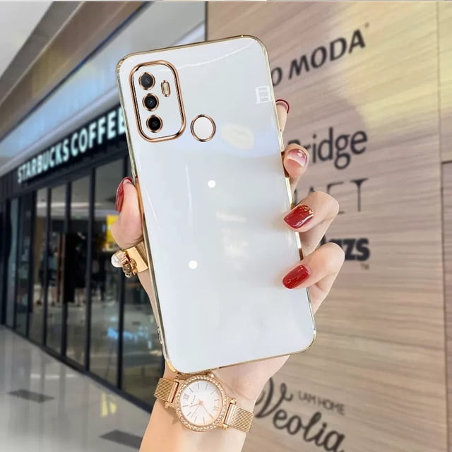 Funda OPPO A53/A54/A57/A77/A72 Lente De Protección De Borde Recto Funda Para Teléfono Móvil ZBB