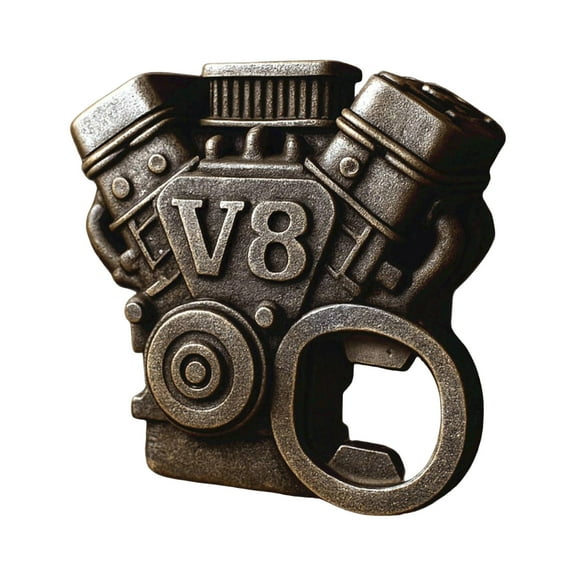 BallsFHK V8 Engine Bottle Opener, Retro Mechanical Punk Beer Bottle Opener, Unique Handmade Engine Metal Opener, Gift For Car Enthusiasts, Mechanics