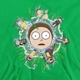 thumbnail image 2 of Rick and Morty Multiple Morty Unisex Adult Pull-Over Hoodie, Kelly Green, Small, 2 of 5