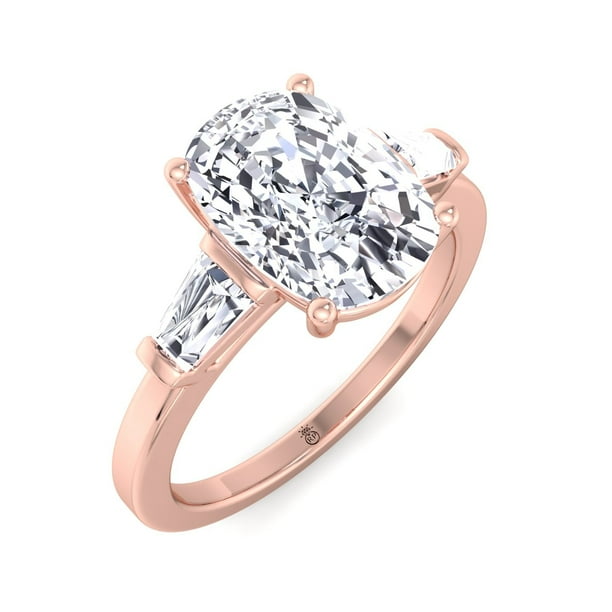 Empire Moissanite Elongated Cushion Cut Lab Diamond Engagement Ring